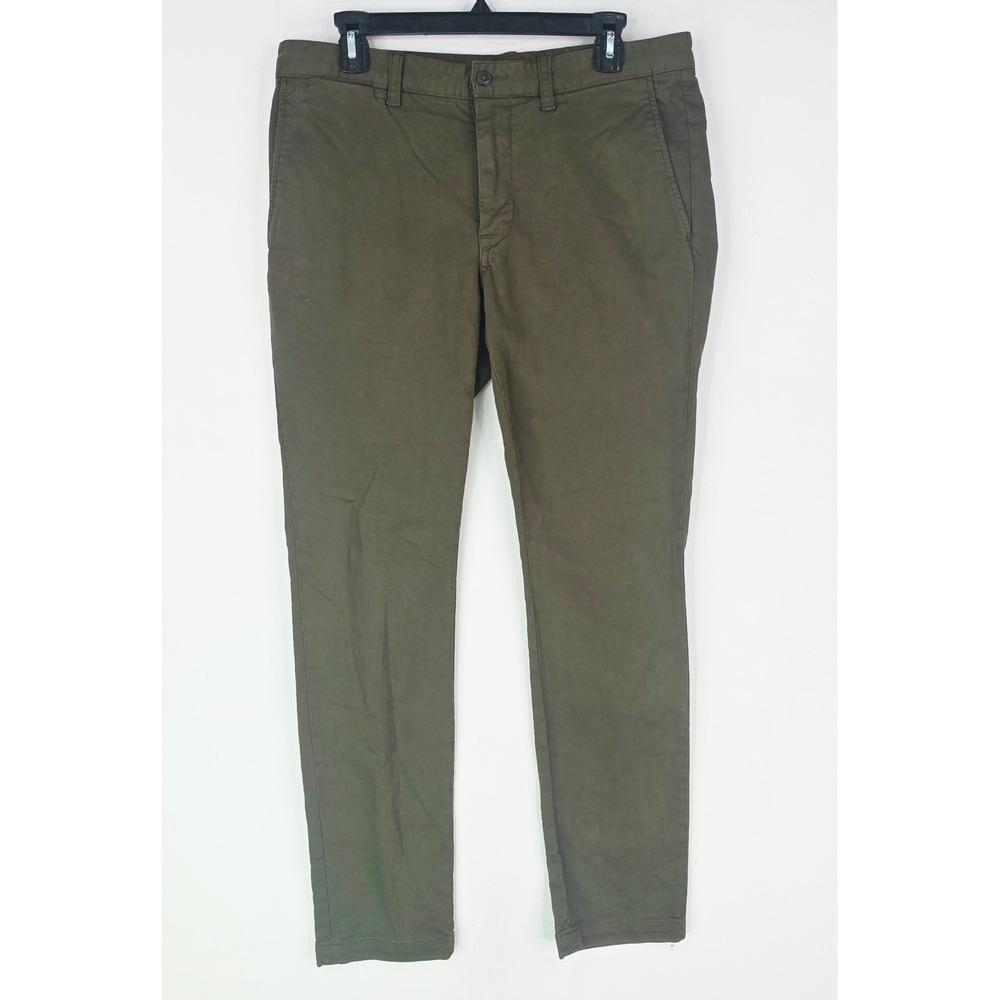 Polo Ralph Lauren Slim Stretch Chino Pants Mens 32x32 Olive Green Khaki Trousers